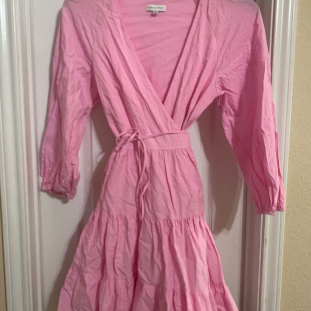 Wrap around flare dress